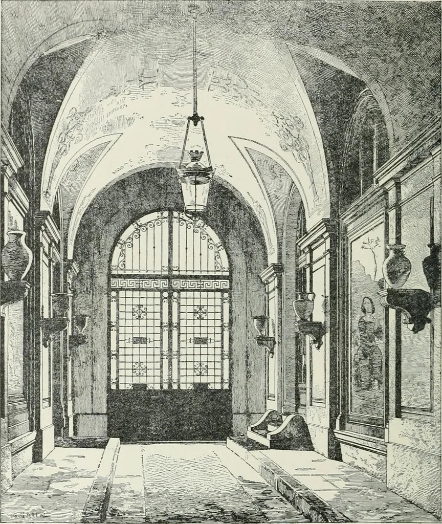 An illustration from A dictionary of architecture and building; biographical, historical and descriptive, 1901, leaf 130