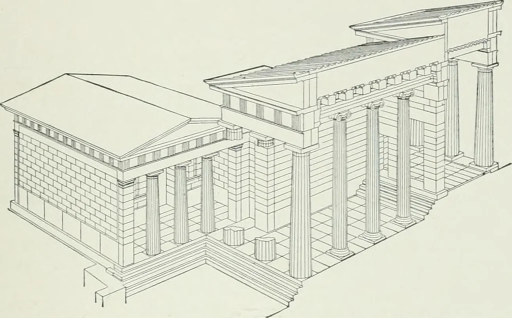 An illustration from A dictionary of architecture and building; biographical, historical and descriptive, 1901, leaf 149