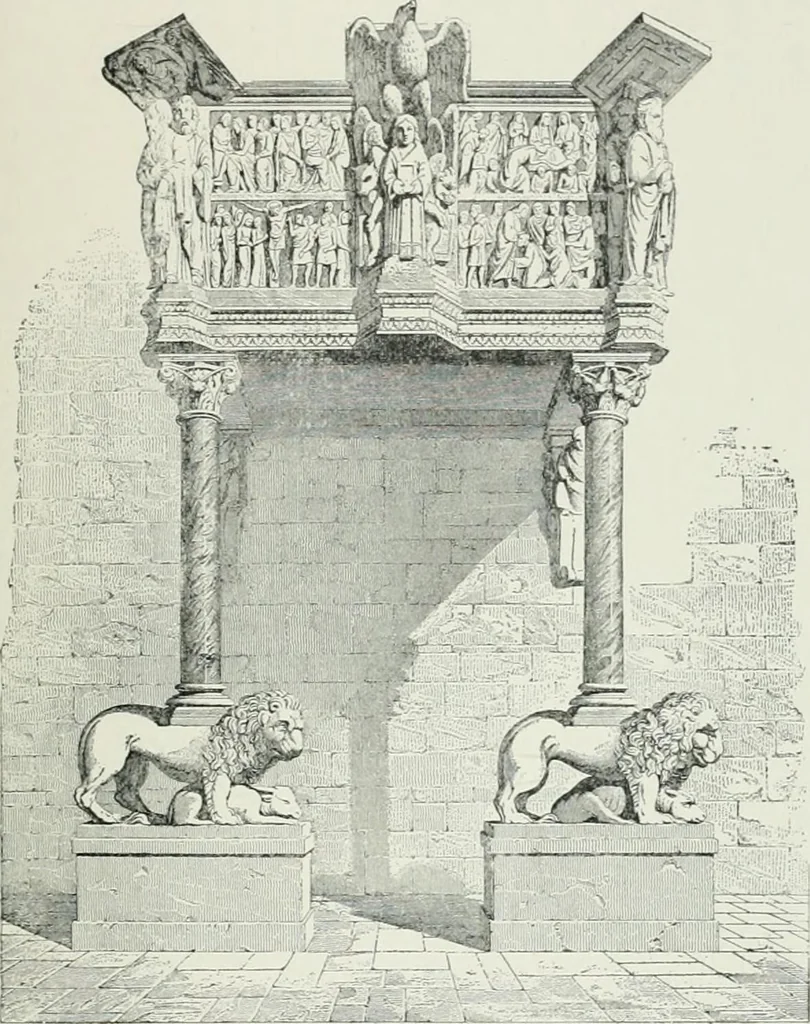 An illustration from A dictionary of architecture and building; biographical, historical and descriptive, 1901, leaf 155