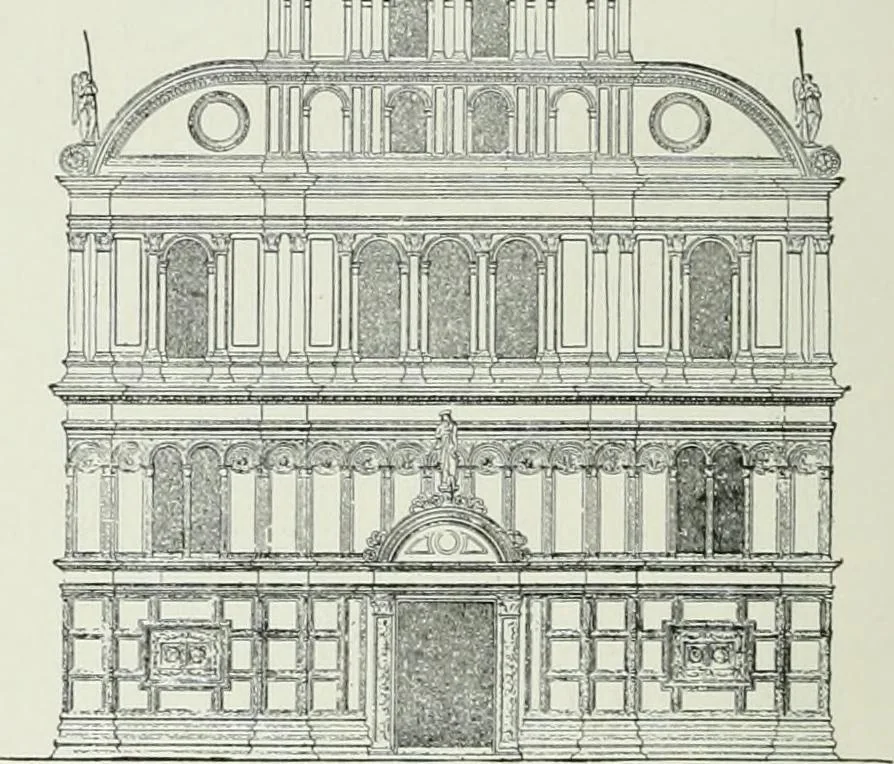 An illustration from A dictionary of architecture and building; biographical, historical and descriptive, 1901, leaf 176
