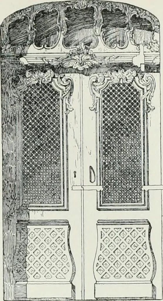 An illustration from A dictionary of architecture and building; biographical, historical and descriptive, 1901, leaf 197