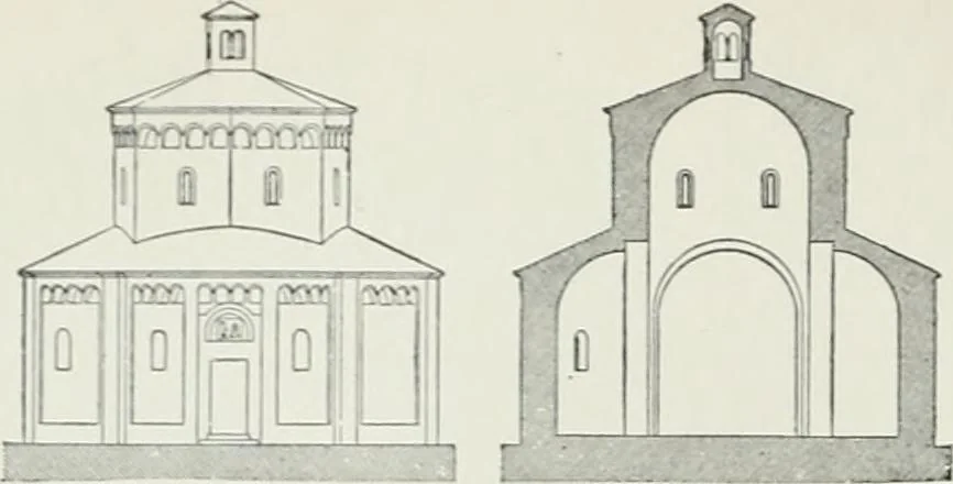 An illustration from A dictionary of architecture and building; biographical, historical and descriptive, 1901, leaf 198