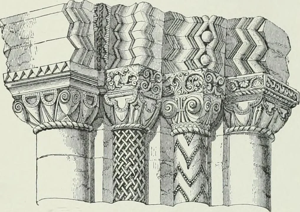An illustration from A dictionary of architecture and building; biographical, historical and descriptive, 1901, leaf 203