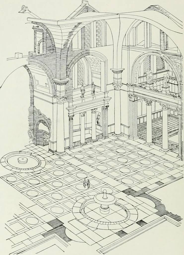 An illustration from A dictionary of architecture and building; biographical, historical and descriptive, 1901, leaf 208