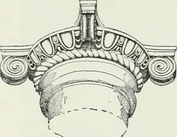 An illustration from A dictionary of architecture and building; biographical, historical and descriptive, 1901, leaf 210