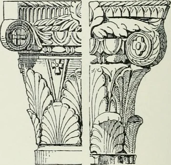 An illustration from A dictionary of architecture and building; biographical, historical and descriptive, 1901, leaf 212