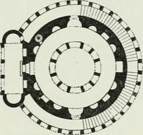 An illustration from A dictionary of architecture and building; biographical, historical and descriptive, 1901, leaf 227