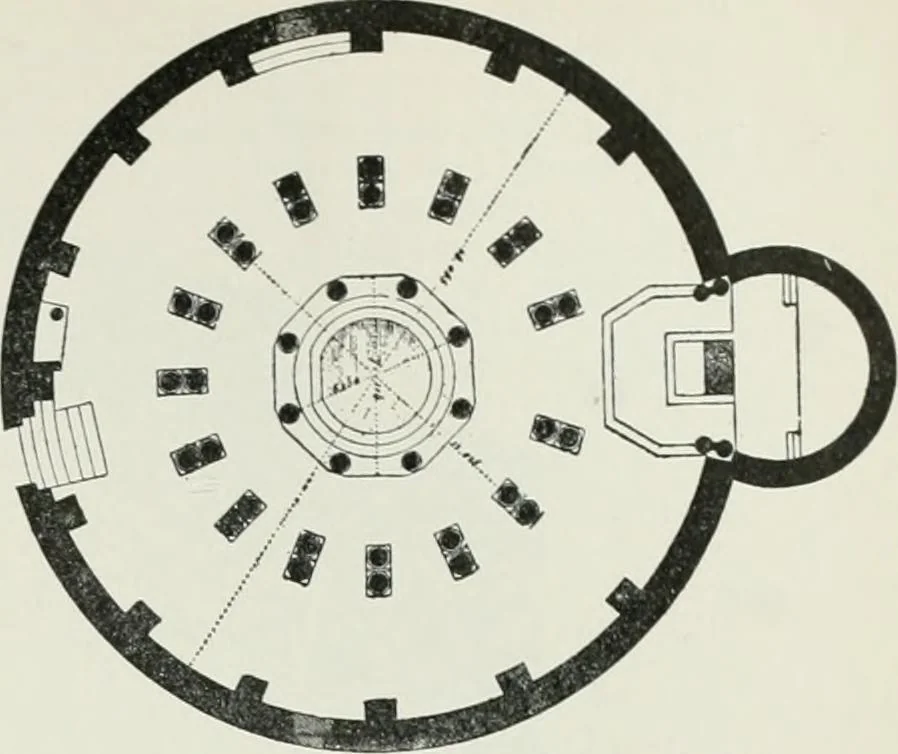 An illustration from A dictionary of architecture and building; biographical, historical and descriptive, 1901, leaf 229