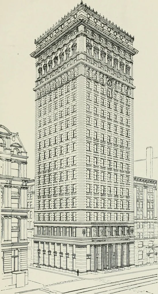 An illustration from A dictionary of architecture and building; biographical, historical and descriptive, 1901, leaf 23