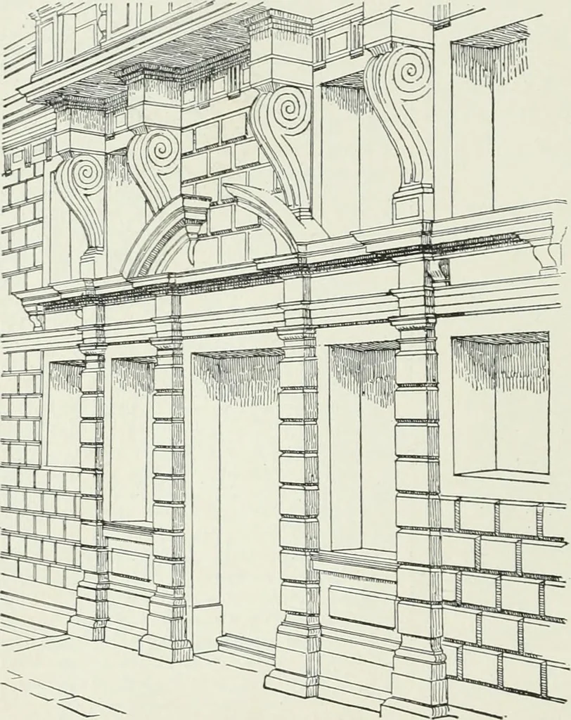 An illustration from A dictionary of architecture and building; biographical, historical and descriptive, 1901, leaf 238