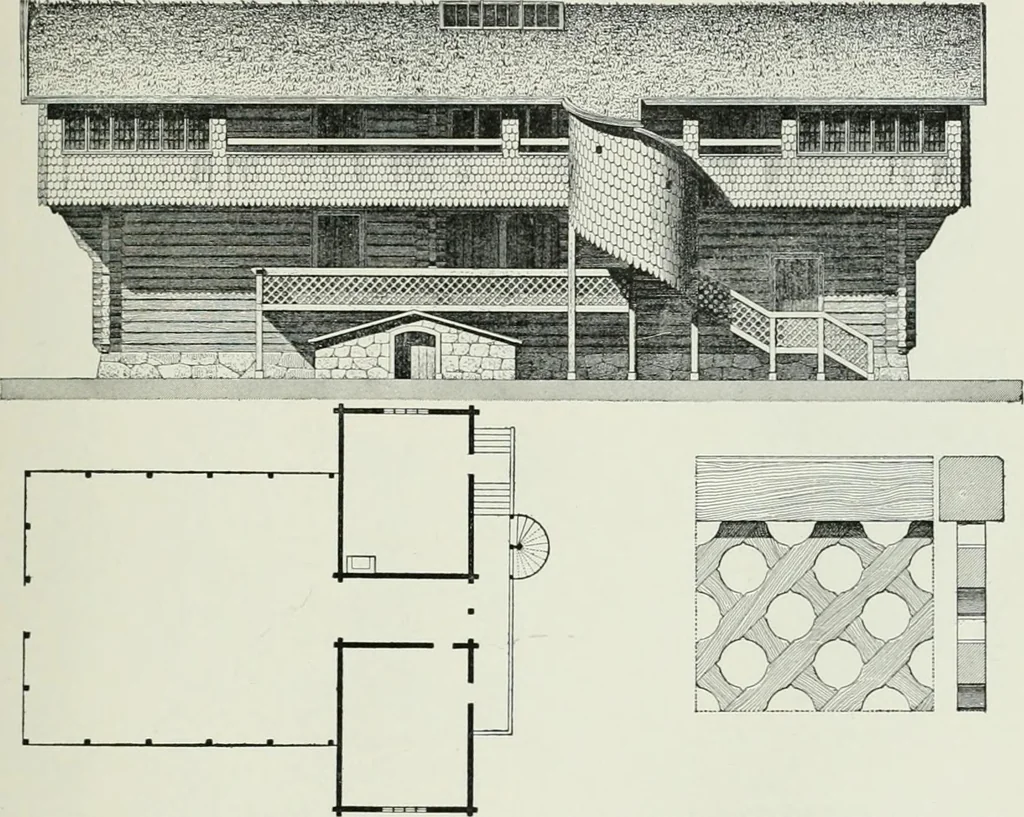 An illustration from A dictionary of architecture and building; biographical, historical and descriptive, 1901, leaf 251