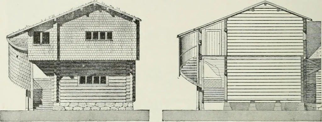 An illustration from A dictionary of architecture and building; biographical, historical and descriptive, 1901, leaf 252