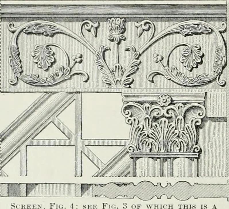 An illustration from A dictionary of architecture and building; biographical, historical and descriptive, 1901, leaf 276