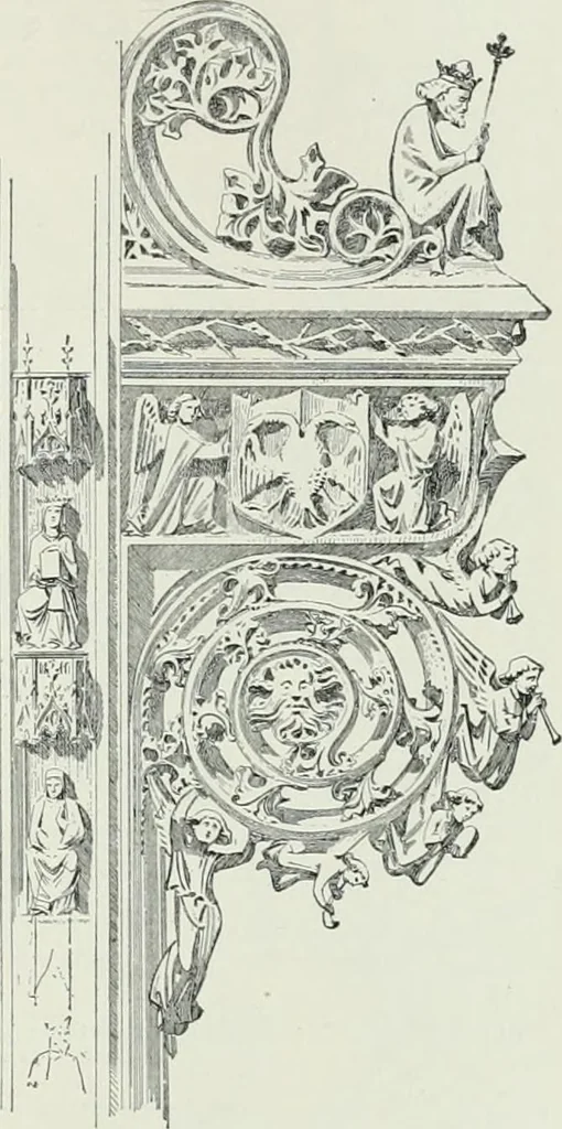 An illustration from A dictionary of architecture and building; biographical, historical and descriptive, 1901, leaf 283
