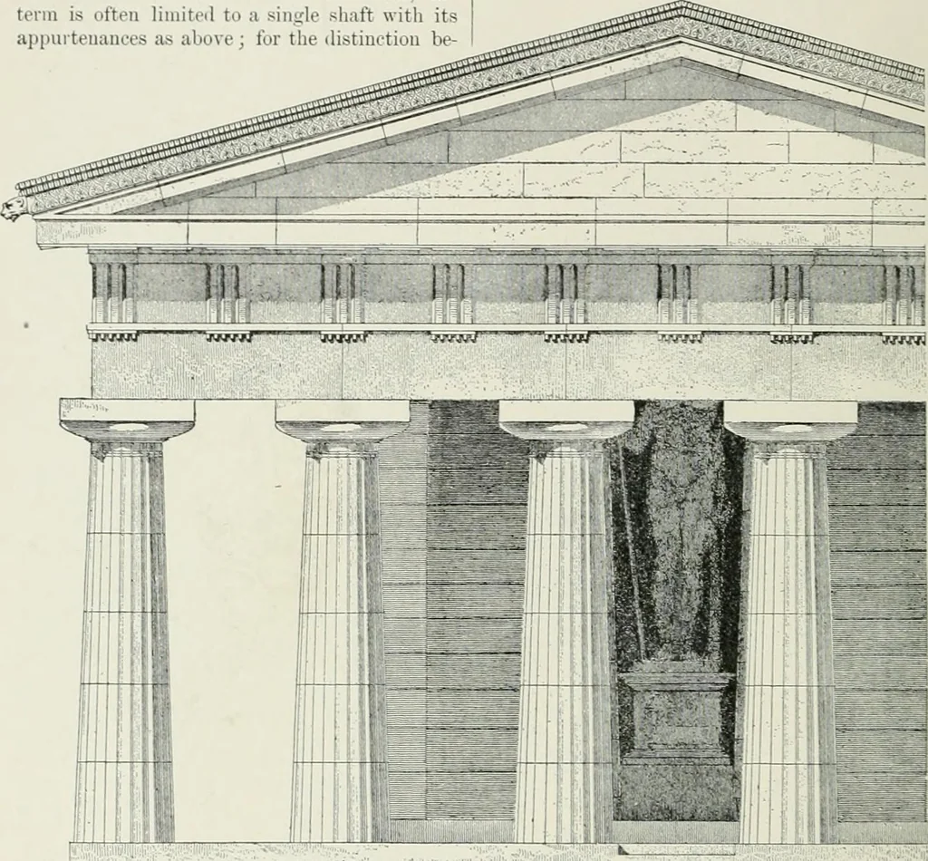 An illustration from A dictionary of architecture and building; biographical, historical and descriptive, 1901, leaf 32