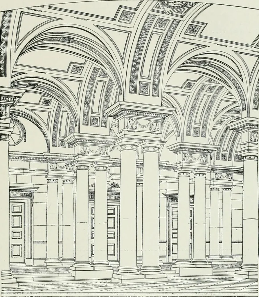 An illustration from A dictionary of architecture and building; biographical, historical and descriptive, 1901, leaf 327