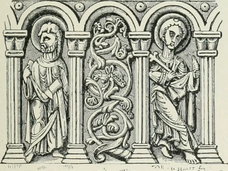 An illustration from A dictionary of architecture and building; biographical, historical and descriptive, 1901, leaf 37