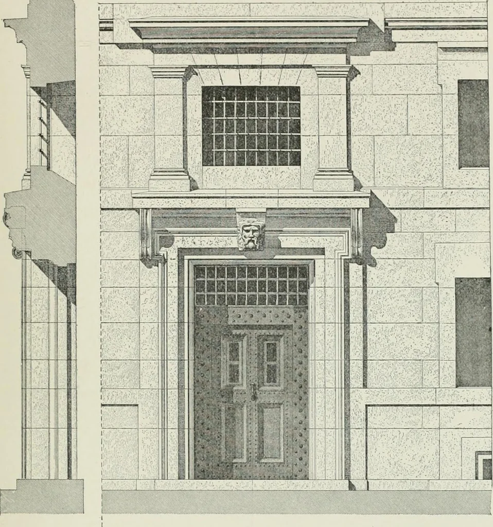 An illustration from A dictionary of architecture and building; biographical, historical and descriptive, 1901, leaf 39