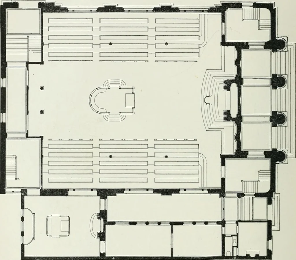 An illustration from A dictionary of architecture and building; biographical, historical and descriptive, 1901, leaf 418