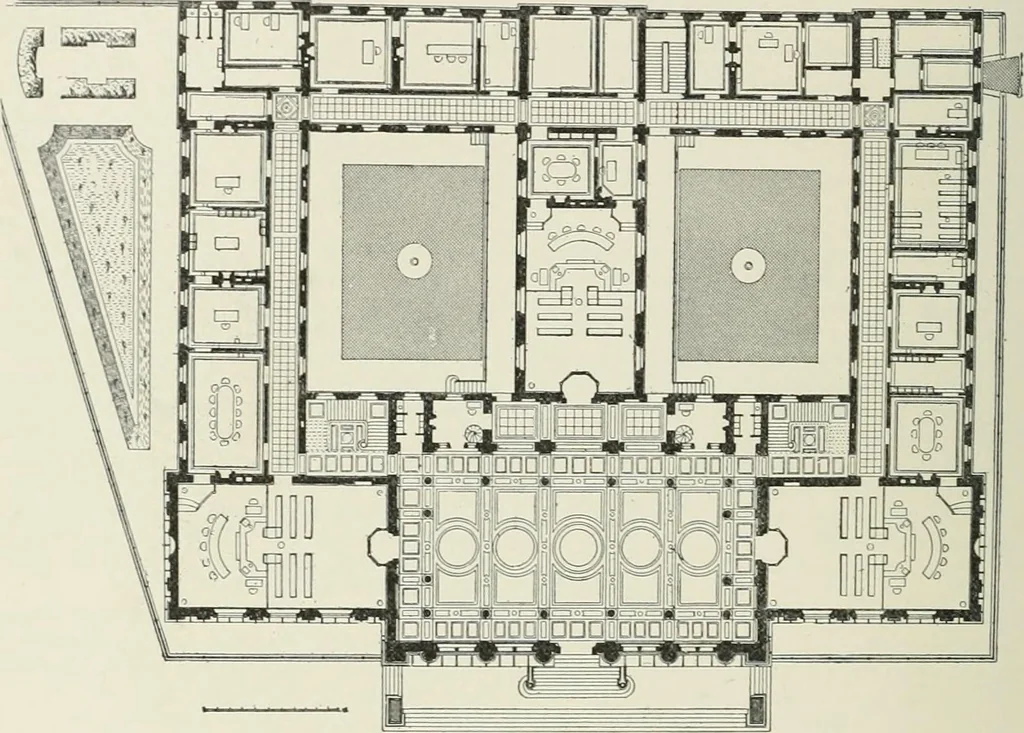 An illustration from A dictionary of architecture and building; biographical, historical and descriptive, 1901, leaf 44