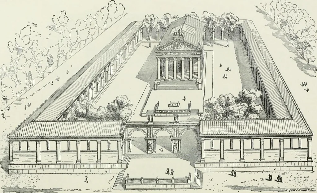 An illustration from A dictionary of architecture and building; biographical, historical and descriptive, 1901, leaf 450