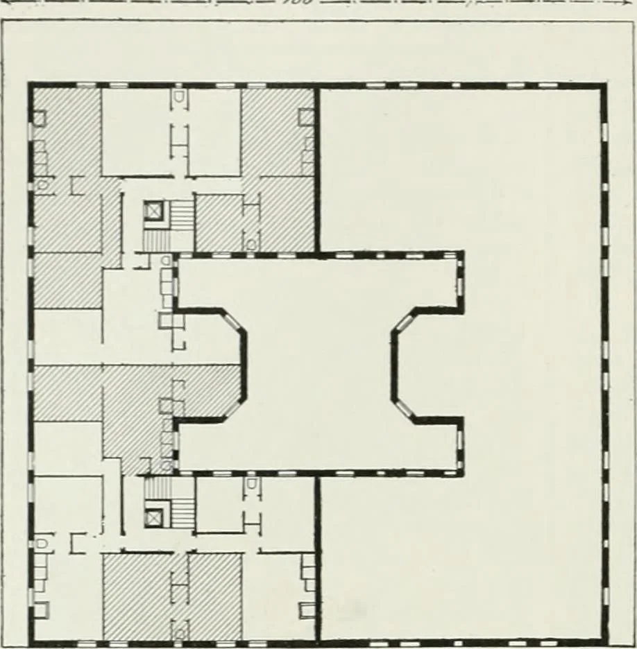An illustration from A dictionary of architecture and building; biographical, historical and descriptive, 1901, leaf 458