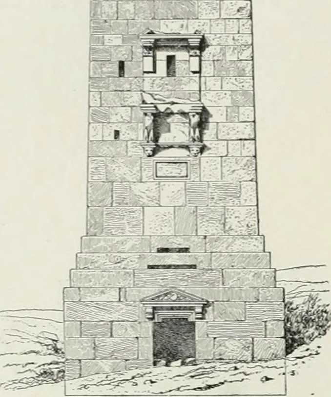 An illustration from A dictionary of architecture and building; biographical, historical and descriptive, 1901, leaf 478