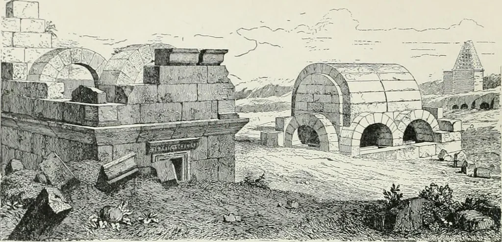 An illustration from A dictionary of architecture and building; biographical, historical and descriptive, 1901, leaf 482