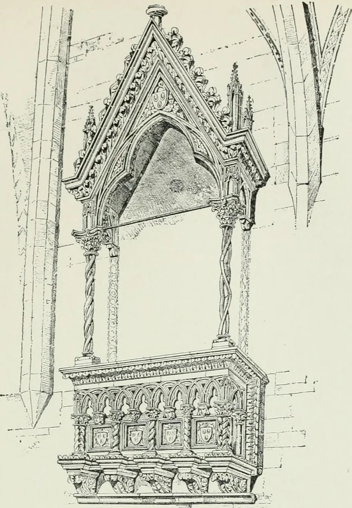 An illustration from A dictionary of architecture and building; biographical, historical and descriptive, 1901, leaf 487