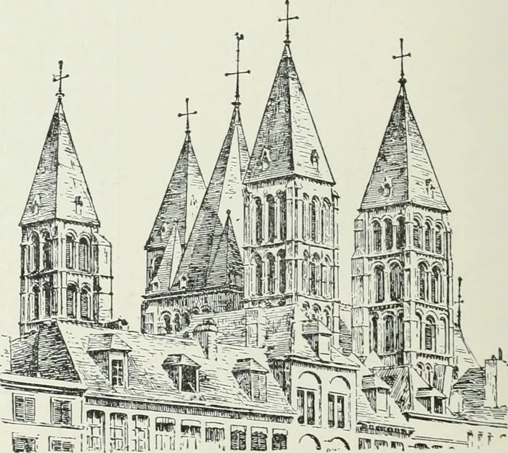 An illustration from A dictionary of architecture and building; biographical, historical and descriptive, 1901, leaf 492