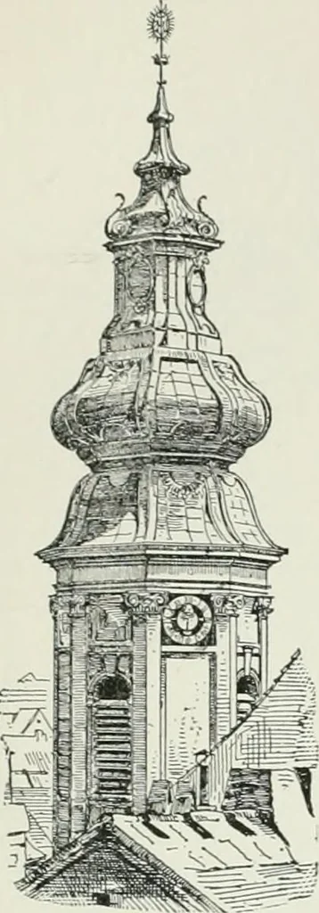 An illustration from A dictionary of architecture and building; biographical, historical and descriptive, 1901, leaf 495