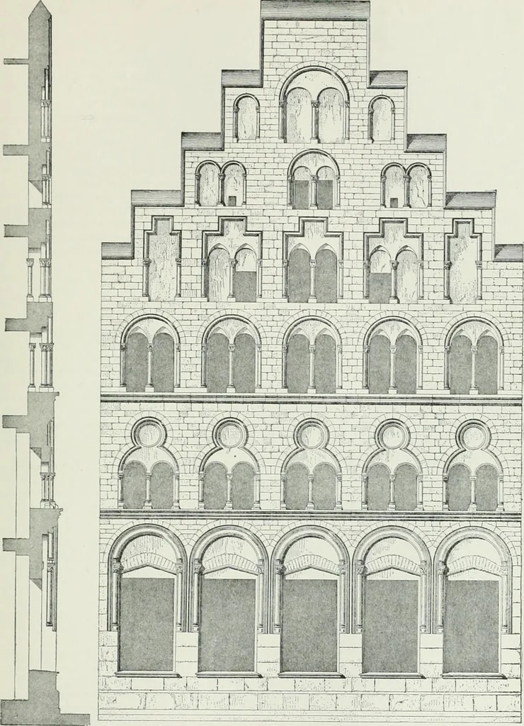 An illustration from A dictionary of architecture and building; biographical, historical and descriptive, 1901, leaf 505