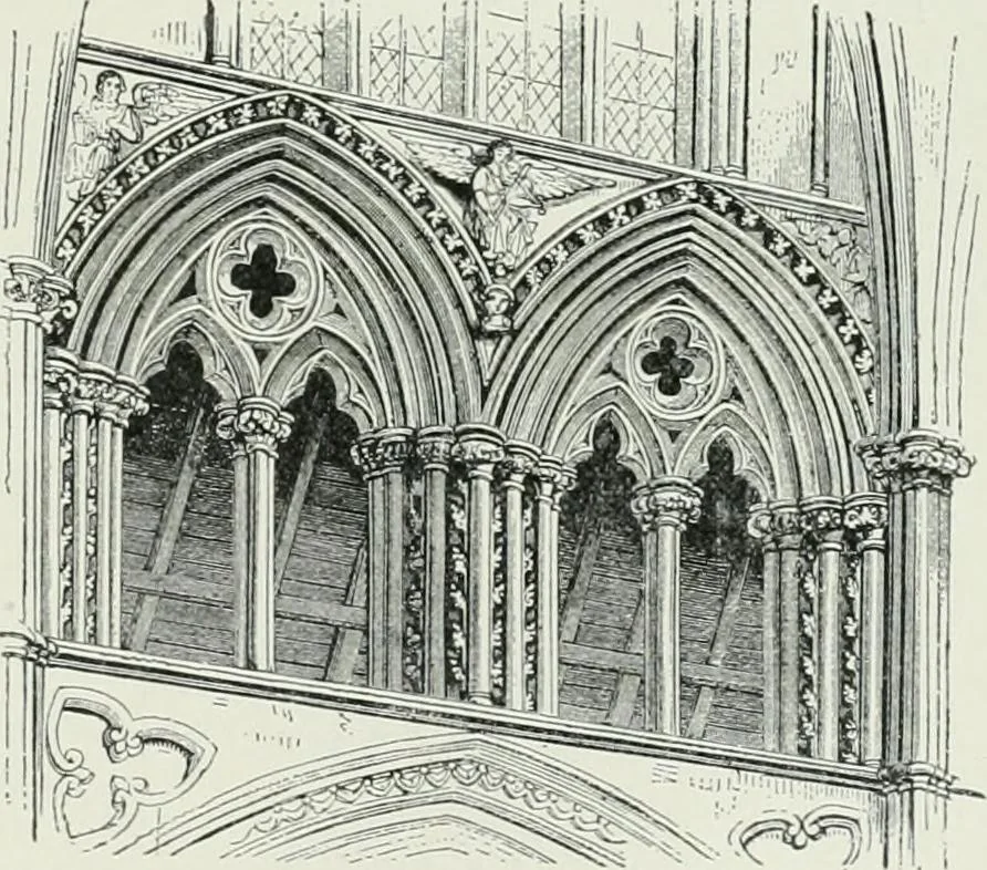 An illustration from A dictionary of architecture and building; biographical, historical and descriptive, 1901, leaf 507