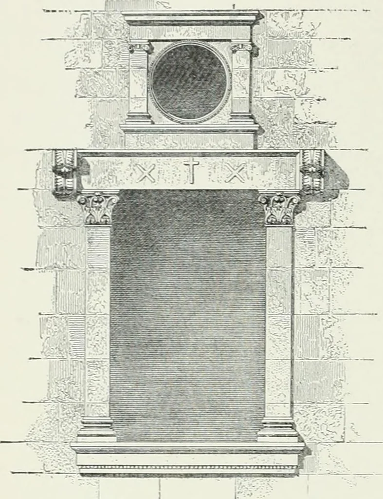 An illustration from A dictionary of architecture and building; biographical, historical and descriptive, 1901, leaf 610