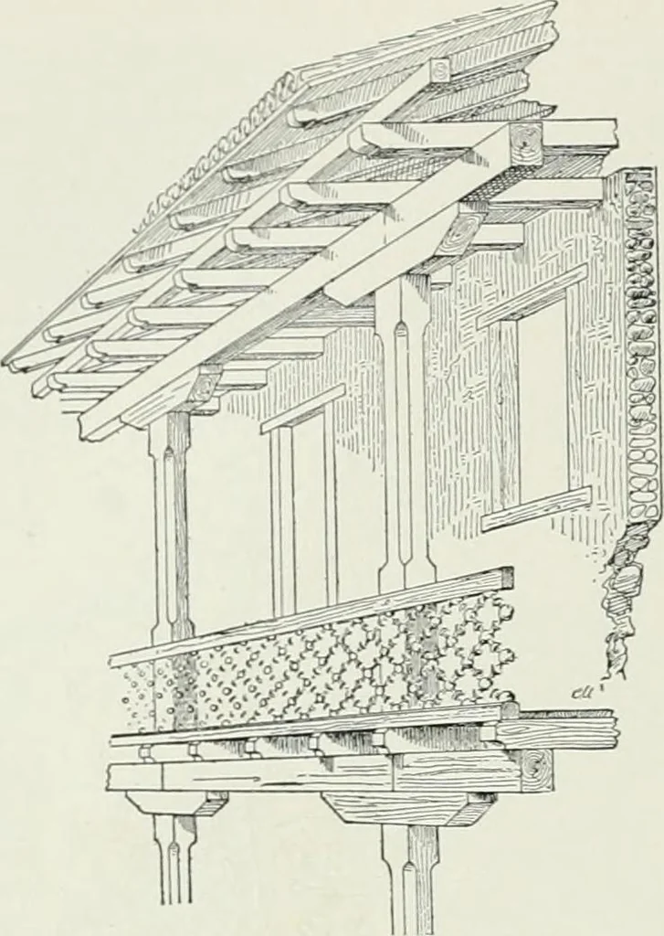 An illustration from A dictionary of architecture and building; biographical, historical and descriptive, 1901, leaf 644