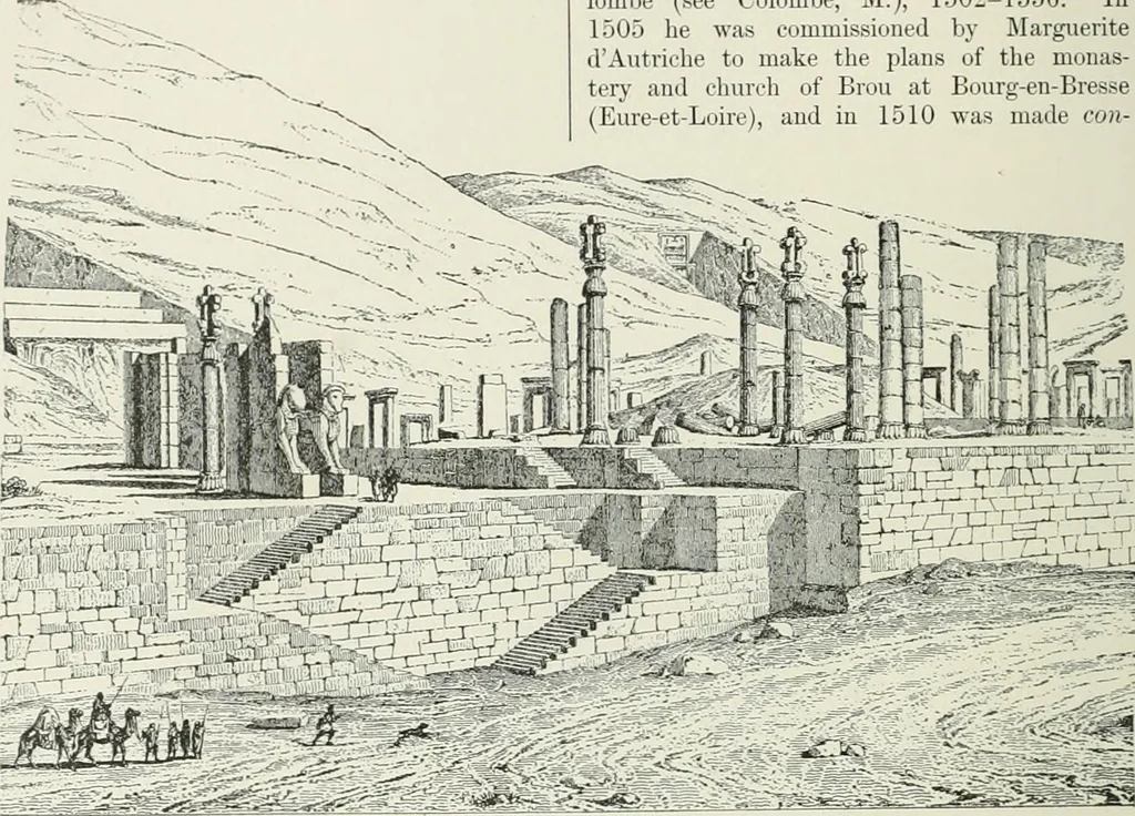 An illustration from A dictionary of architecture and building; biographical, historical and descriptive, 1901, leaf 76