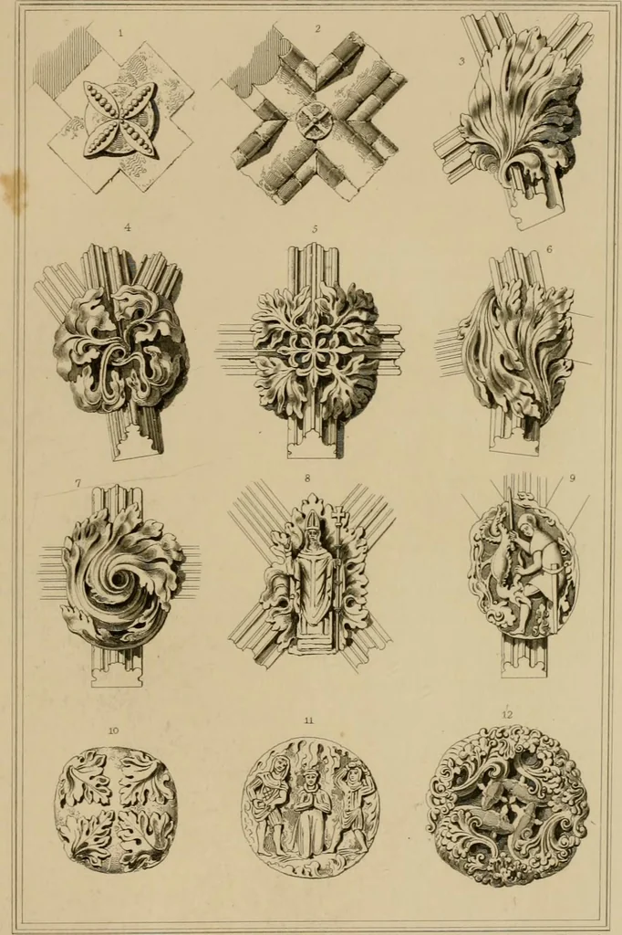 An illustration from A dictionary of the architecture and archaeology of the middle ages : including words used by ancient and modern authors in treating of architectural and other antiquities, also, biographical notices of ancient architects, 1883, leaf 101
