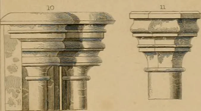 An illustration from A dictionary of the architecture and archaeology of the middle ages : including words used by ancient and modern authors in treating of architectural and other antiquities, also, biographical notices of ancient architects, 1883, leaf 123