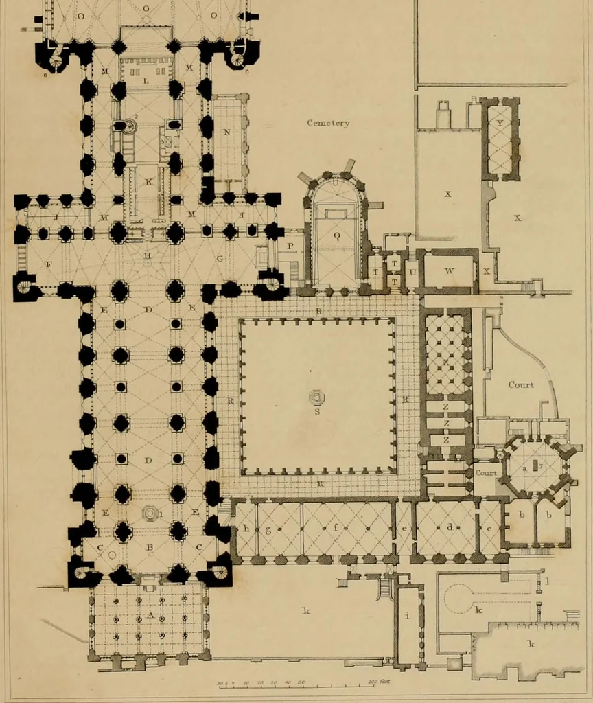 An illustration from A dictionary of the architecture and archaeology of the middle ages : including words used by ancient and modern authors in treating of architectural and other antiquities, also, biographical notices of ancient architects, 1883, leaf 133