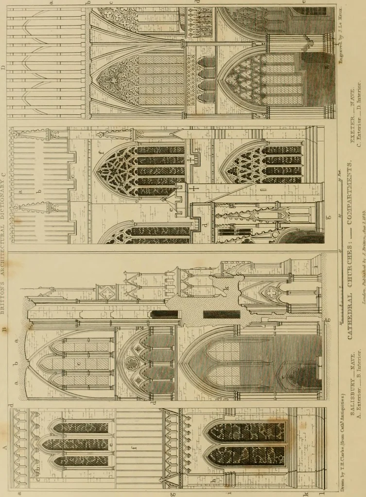 An illustration from A dictionary of the architecture and archaeology of the middle ages : including words used by ancient and modern authors in treating of architectural and other antiquities, also, biographical notices of ancient architects, 1883, leaf 138