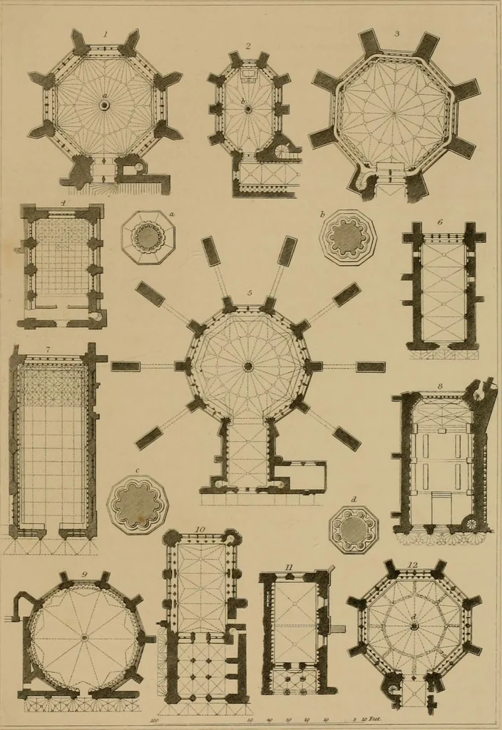An illustration from A dictionary of the architecture and archaeology of the middle ages : including words used by ancient and modern authors in treating of architectural and other antiquities, also, biographical notices of ancient architects, 1883, leaf 147