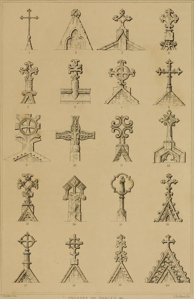An illustration from A dictionary of the architecture and archaeology of the middle ages : including words used by ancient and modern authors in treating of architectural and other antiquities, also, biographical notices of ancient architects, 1883, leaf 191