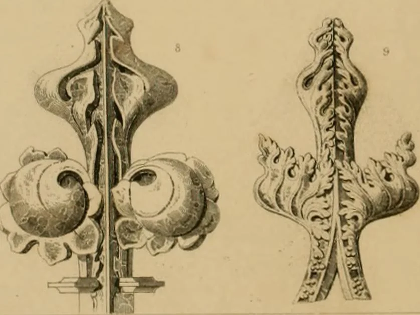 An illustration from A dictionary of the architecture and archaeology of the middle ages : including words used by ancient and modern authors in treating of architectural and other antiquities, also, biographical notices of ancient architects, 1883, leaf 228