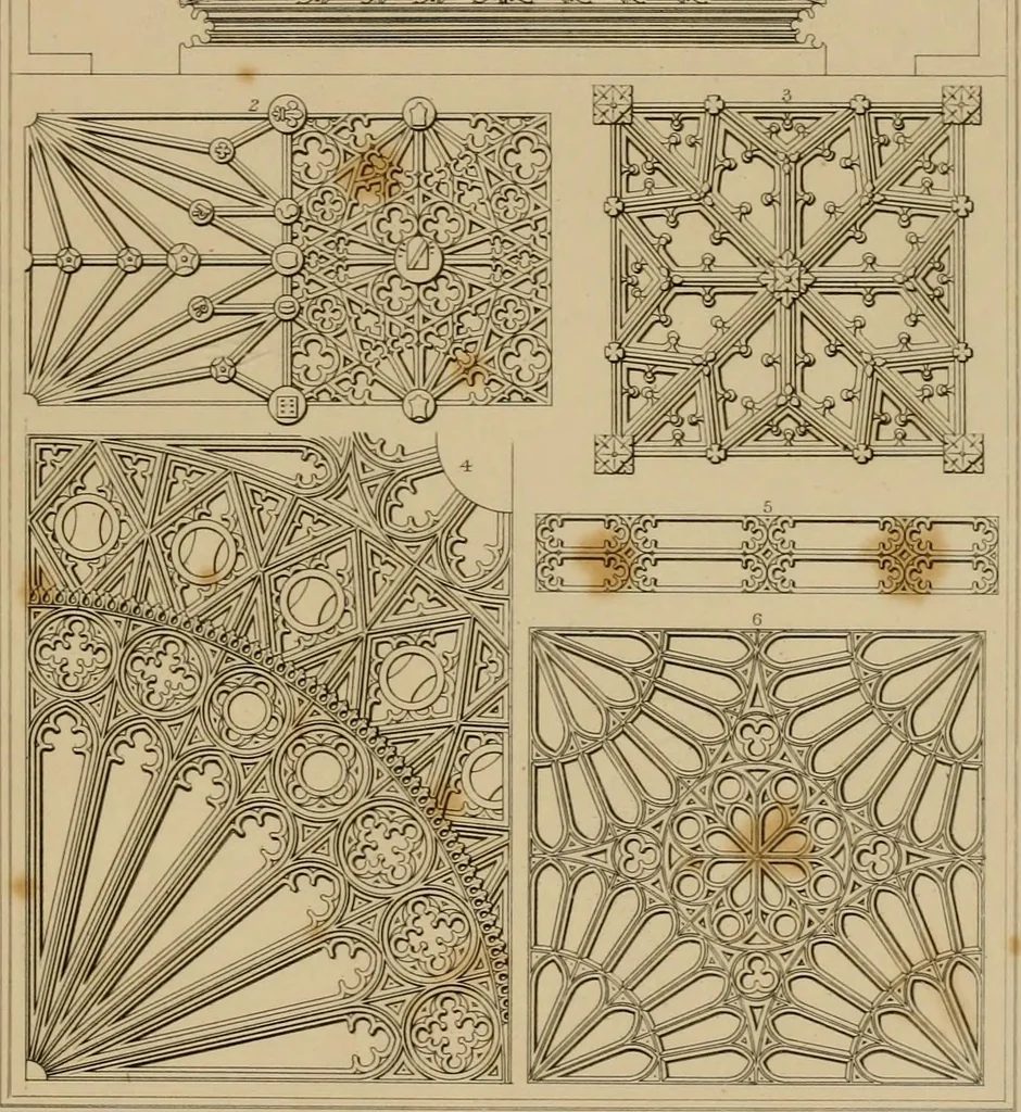An illustration from A dictionary of the architecture and archaeology of the middle ages : including words used by ancient and modern authors in treating of architectural and other antiquities, also, biographical notices of ancient architects, 1883, leaf 349
