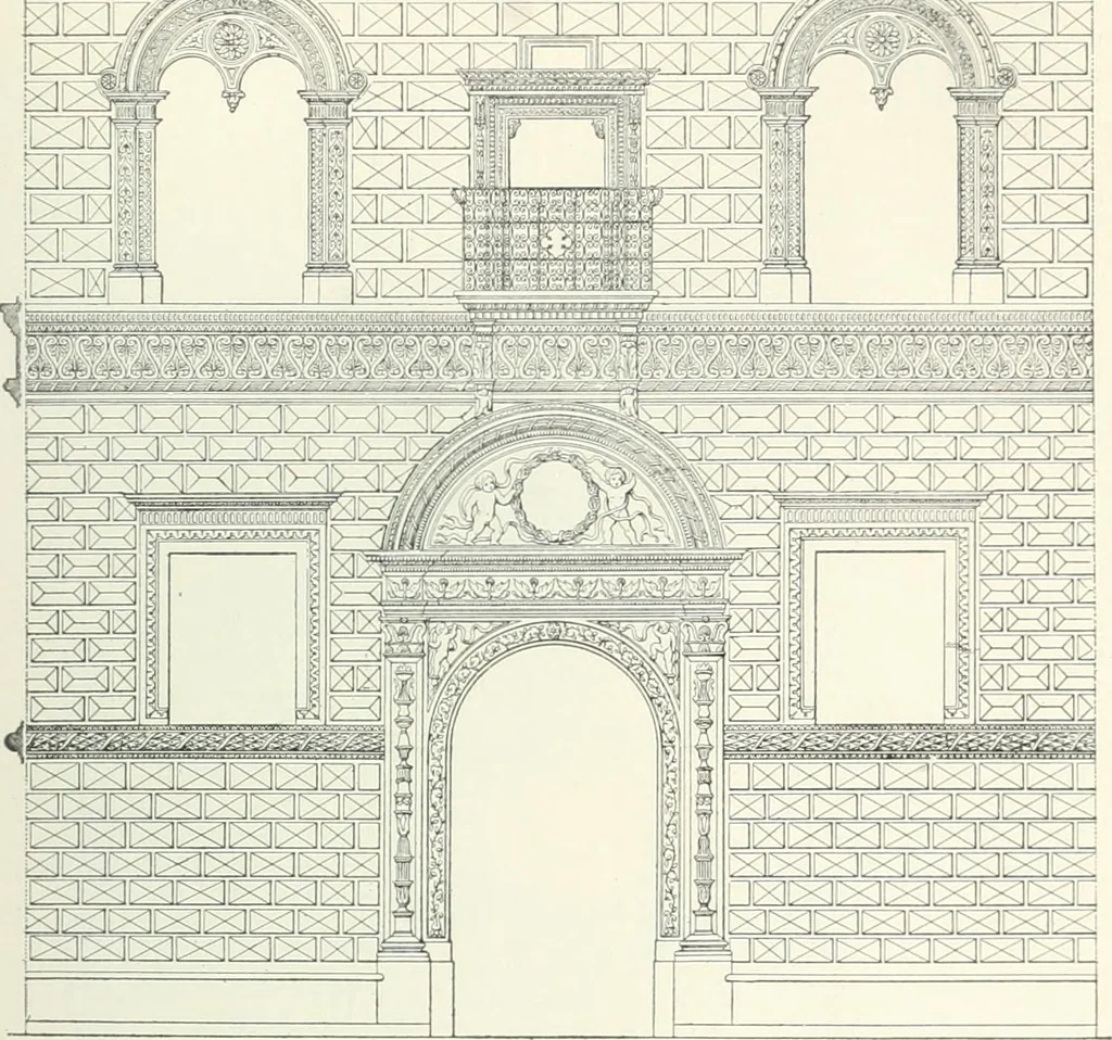An illustration from A dictionary of architecture and building; biographical, historical and descriptive, 1901, leaf 137