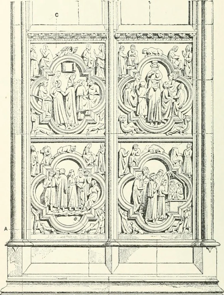 An illustration from A dictionary of architecture and building; biographical, historical and descriptive, 1901, leaf 142