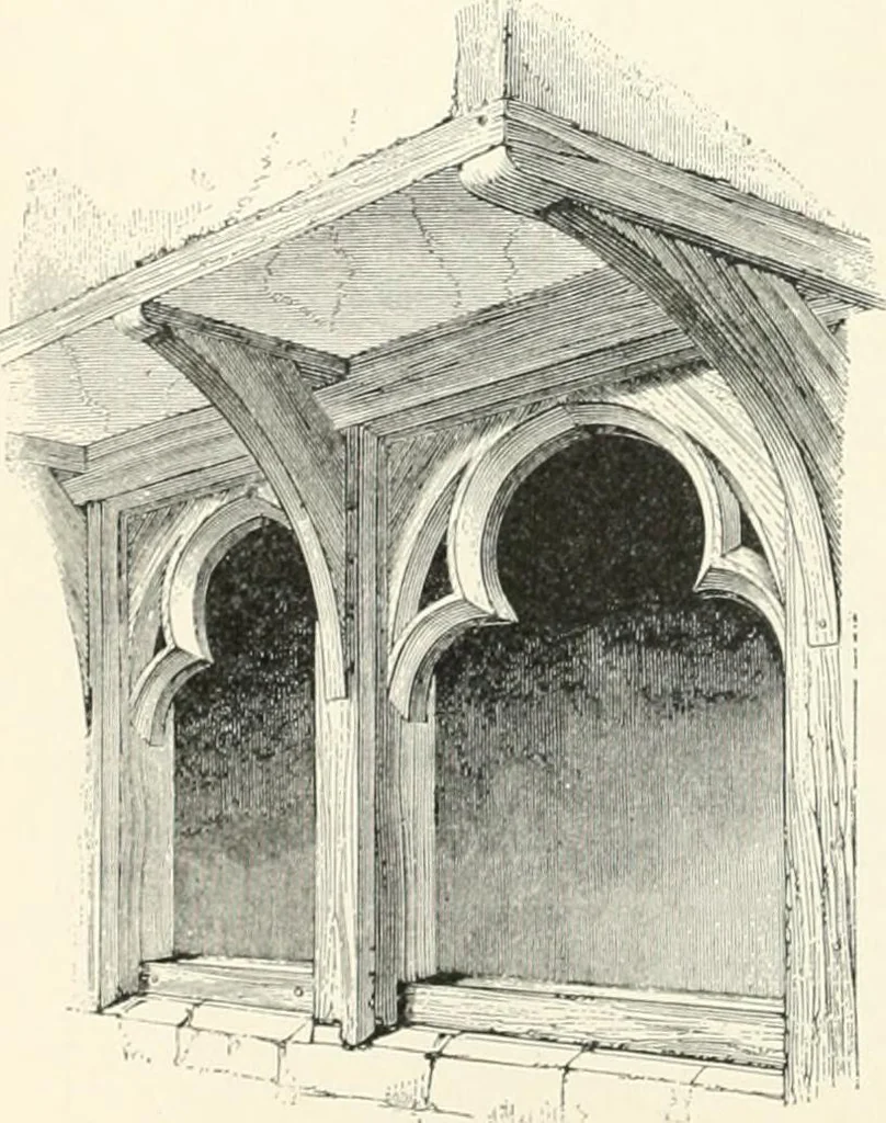 An illustration from A dictionary of architecture and building; biographical, historical and descriptive, 1901, leaf 204