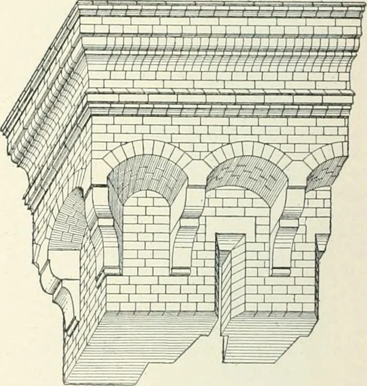 An illustration from A dictionary of architecture and building; biographical, historical and descriptive, 1901, leaf 210