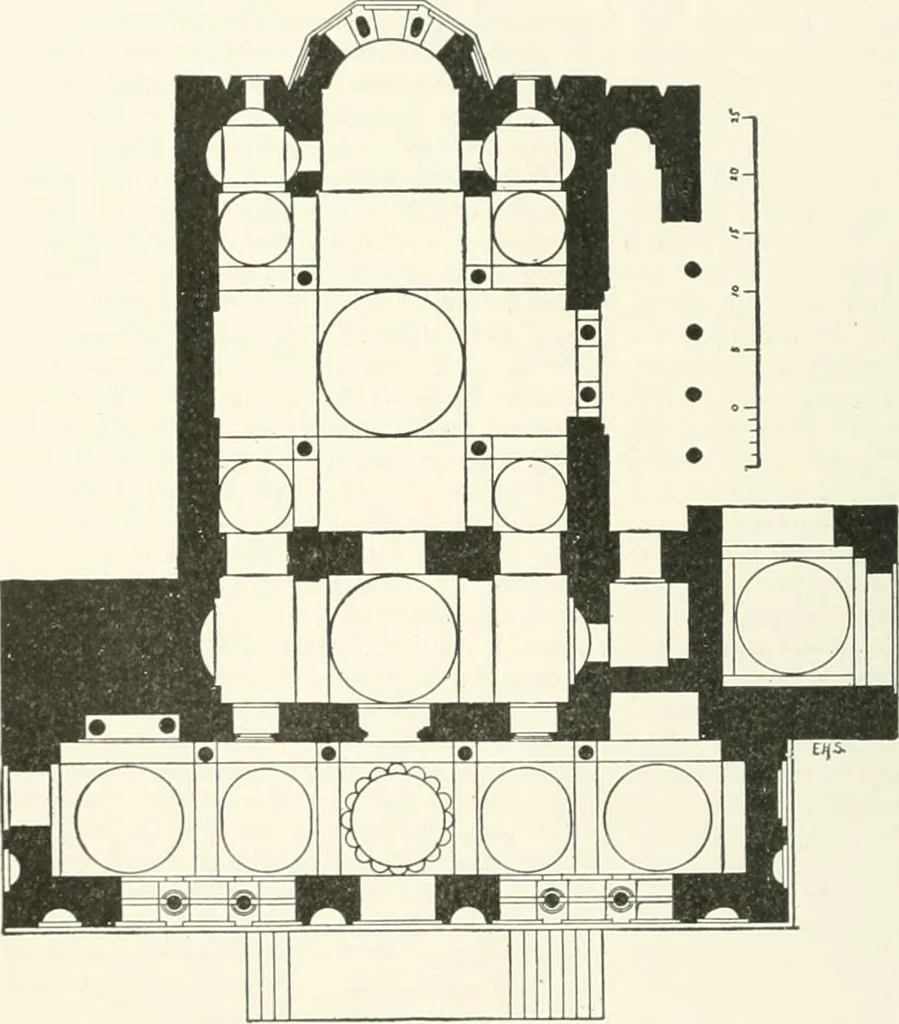 An illustration from A dictionary of architecture and building; biographical, historical and descriptive, 1901, leaf 240