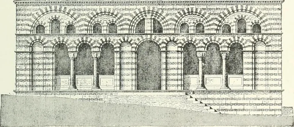 An illustration from A dictionary of architecture and building; biographical, historical and descriptive, 1901, leaf 241